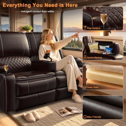 2+1 Seater Recliner Sofa Set, Loveseat Recliner Wall Hugger - Image 6