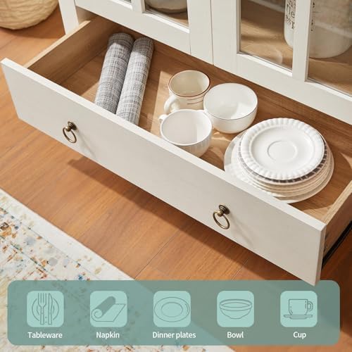 RowyPoey 71" Tall Arched Cabinet Bookshelf - Image 4