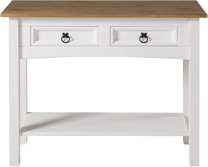 OS Home and Office Furniture Cottage Series Wood Hall Table in Corona Snow - Image 5