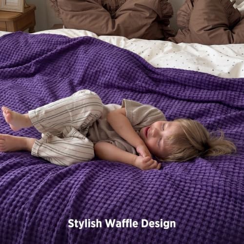 Bedsure Cooling Waffle Blanket for Hot Sleepers - Image 5