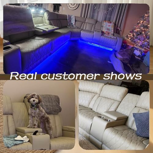Leather Power Reclining Sectional Sofa Set, Sectional Couch - Image 3