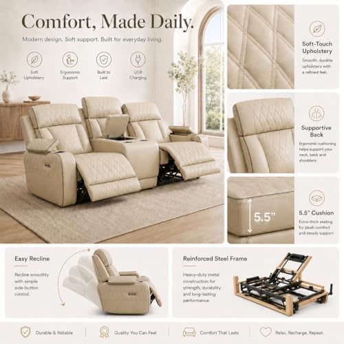 Power Reclining Sofa and Chair Set - Image 5