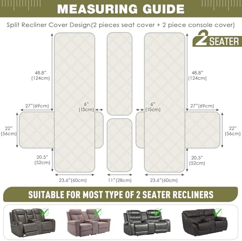 TAOCOCO Waterproof Loveseat Recliner Cover - Image 2