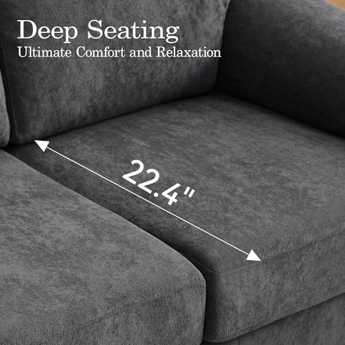 89" Boneless 3 Seater Sofa, Modern Cloud Couch - Image 4