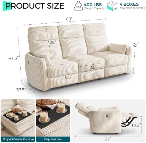 LINSY Modular 3-Seater Recliner Sofa - Image 2