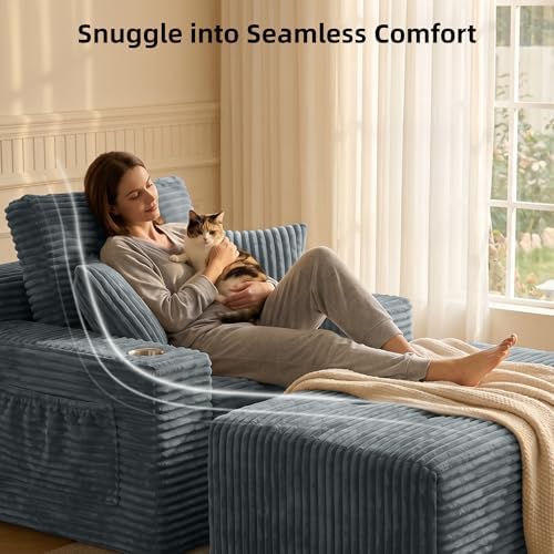 66" Oversized Boneless Chaise Lounge Chair - Image 5