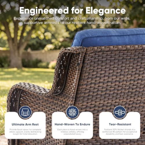 Belord 3-Piece PE Wicker Outdoor Sofa - Image 6