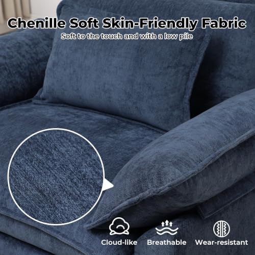 Oversized Accent Chair, Modern Upholstered Armchair Cloud Sofa Chair - Image 4