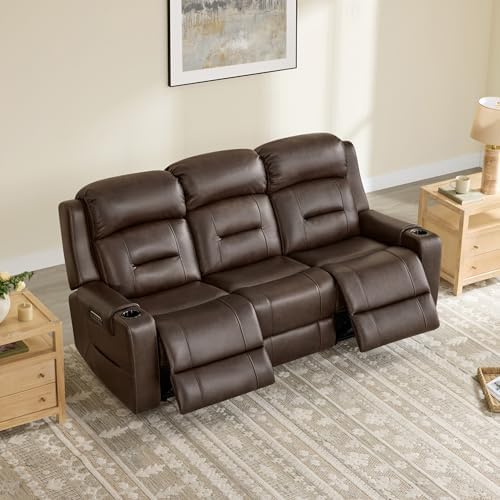 Watson & Whitely Genuine Leather Lay Flat Power Reclining Sofa - Image 3