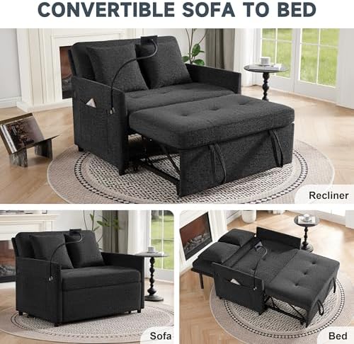 Loveseat Sleeper Sofa Convertible Sofa Bed, Pull Out Couch - Image 3