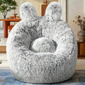 Plush Faux Fur Bean Bag Chairs, Memory Foam Filled Sofa Chair Shape Bean Bag by Unknown