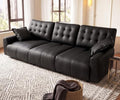 Oversized Sectional Couches for Living Room, Modular Leather Cloud Couch by HOMYHOMEY