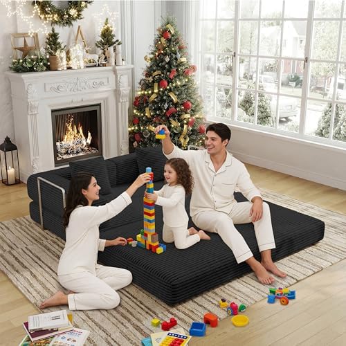 BSHOMGI Convertible Futon Sofa Bed, Boneless Couch - Image 4