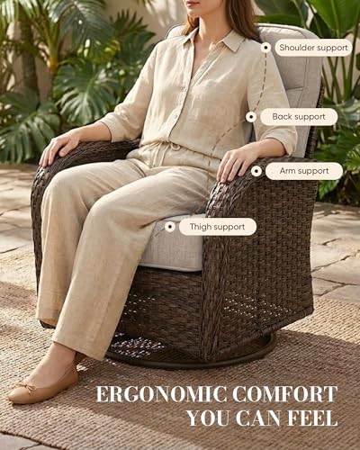 Belord Upgraded 6“ Cushion Luxury 11 Piece Patio Furniture Set - Image 6