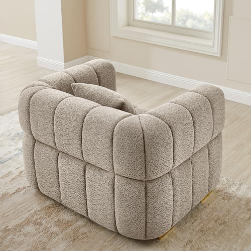 VANOMi 44.09" Oversized Accent Chair, Boucle Armchair - Image 6