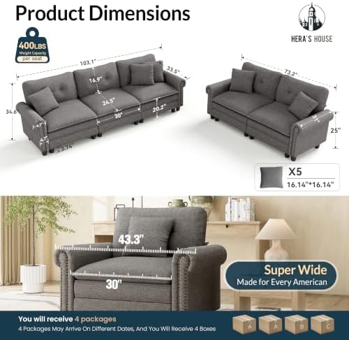HERA'S HOUSE Modular Sectional Sofa Set - Image 2