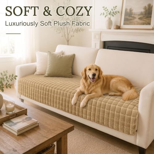 Smiry Velvet Couch Cover for Dogs, Non Slip Soft Sofa Protector for Pets - Image 2