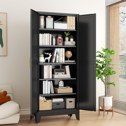 Black Metal Storage Cabinet - Image 2