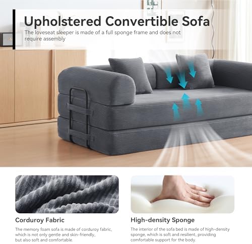 79" Convertible Sofa Bed, Boneless Couch - Image 6