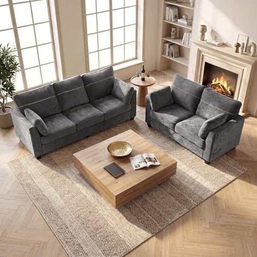 2-Piece Sofa Set, 65.4" Loveseat + 89" 3-Seater Couch - Image 5