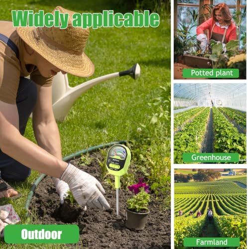 Long Probe Soil Moisture Meter, 4-in-1 Soil pH Tester, Soil Moisture, Sunlight - Image 7