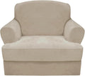 CUCRAF T Cushion Sofa Cover 2 Piece Armchair Slipcovers, Soft Thick Velvet by CUCRAF