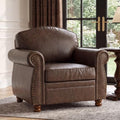 Vintage Oversized Faux Leather Chair by LANDASSYHOME