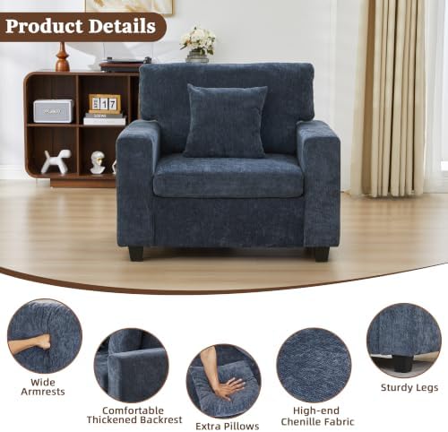 41'' Accent Chair with USB & Type-C Charging Single Seat Sofa - Image 5