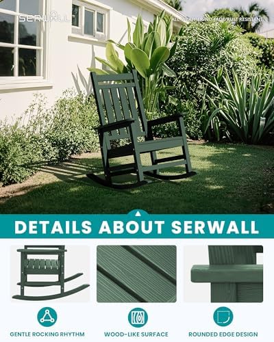 SERWALL HDPE Rocking Chair, Oversized Rocking Chair - Image 4