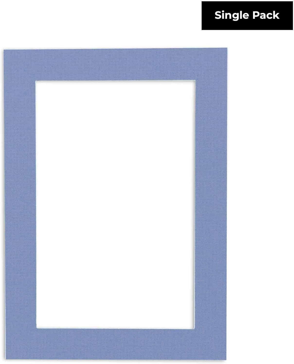 8x10 Mat Bevel Cut for 6x8 Photos - Acid Free Brittany Blue Precut Matboard With Backing Board and Crystal Clear, Self Seal Photo Mat Bag - For Pictures, Photos, Framing - 4-ply Thickness