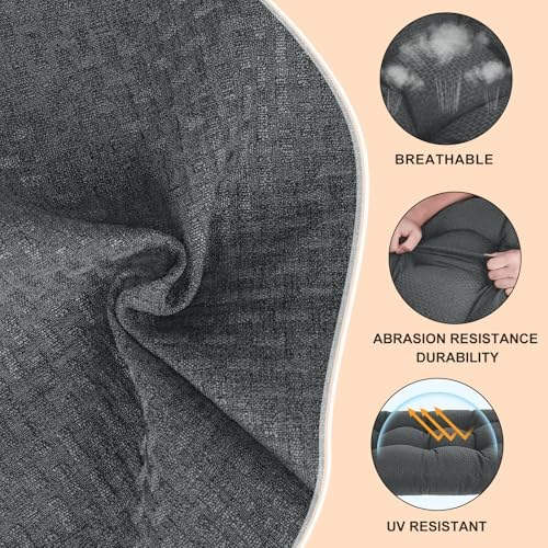 Rocking Chair Cushions Indoor High Back Set - Image 3