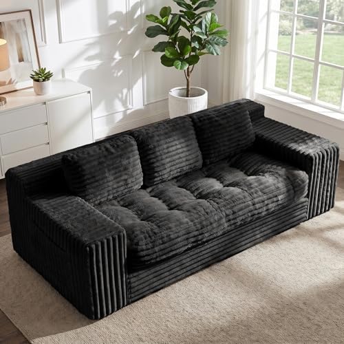 Boneless Couch, Cloud Loveseat Sofa Corduroy Couch in a Box, Upholstered by NLDDTrailblazersTreasures