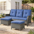 Belord 3-Piece PE Wicker Outdoor Sofa by Belord