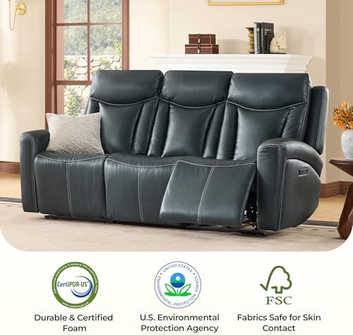 CHITA Zero Gravity Leather Power Reclining Sofa, 3-Seat - Image 5