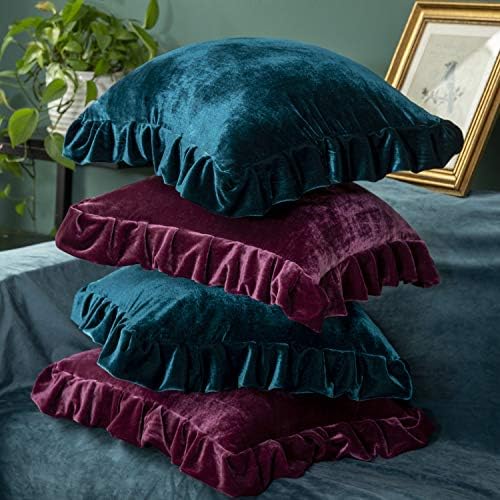 GLORY SEASON Velvet Throw Pillow Cover Soft Decorative Luxurious Solid Square - Image 7