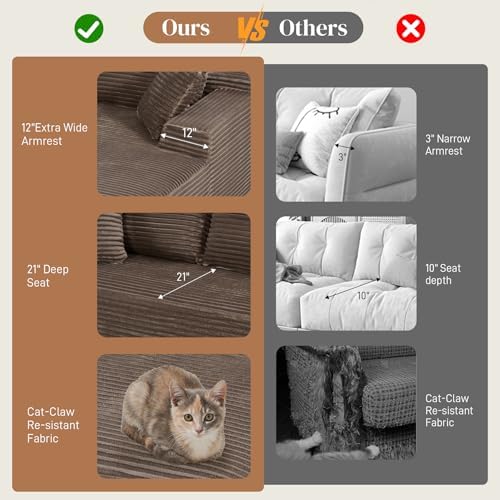 108" L Shaped Cloud Boneless Sectional Couches - Image 6