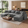 WorthFurni 140” Oversized Cloud Sectional Couches by WorthFurni
