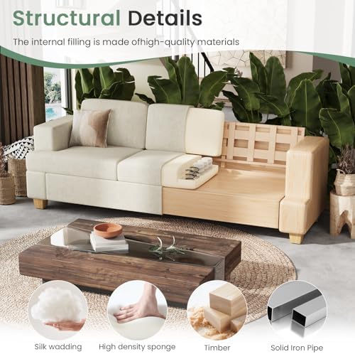 Fiona's magic 6 Seats Couch Set, 2 Piece Set Comfy Sofa, 3 Seater Sofa*2 - Image 5