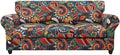 SearchI Stretch Sofa Cover Printed Couch Cover, Floral Pattern 4 Pieces Sofa by SearchI