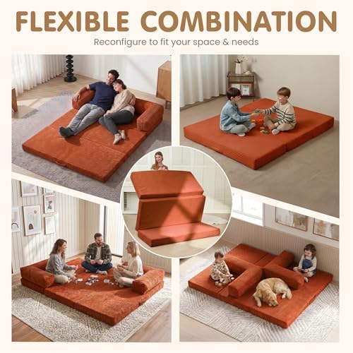 Convertible Sofa Bed Queen, 5-in-1 Boneless Couch - Image 3
