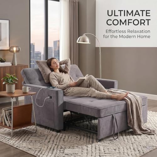 Actinidia 3 in 1 Convertible Sofa Bed, Pull Out Couch - Image 6