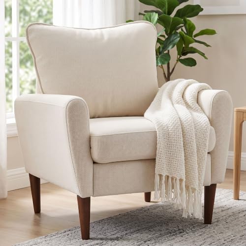 Comfy Accent Chair with Spring Sponge Cushion, Upholstered Armchair by ALPEN