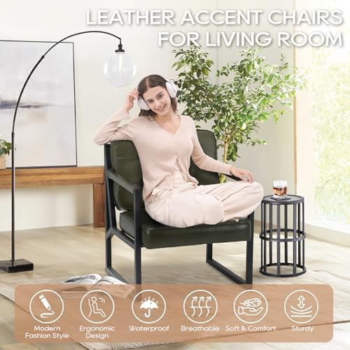 COLAMY Accent Chairs Set of 2, Modern Accent Arm Chairs - Image 6