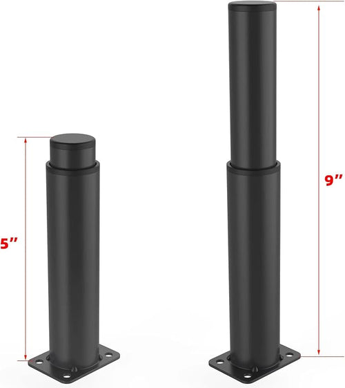 5"-9" Metal Adjustable Legs, Adjustable Height Replacement Legs - Image 2