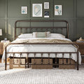 Yaheetech King Metal Platform Bed Frame, Victorian Headboard & Footboard by Yaheetech