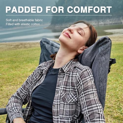 EVER ADVANCED Oversized Folding Rocking Camping Chair, Padded Portable Rocker - Image 3