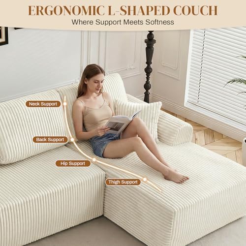 110" Boneless Cloud Sectional Couches - Image 5