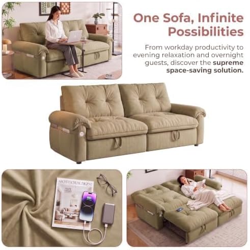 77" Convertible Queen Sofa Bed - Image 5