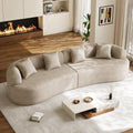 131" Oversized Sectional Sofa for Living Room, Modern Luxury Plush Chenille by DAMAIFROMFURNITURE