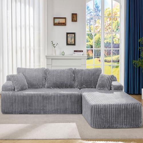 Hobestluk Boneless Couches Modular Sectional Sofa L-Shape Oversized Chaise by YourHomeDeservesMore
